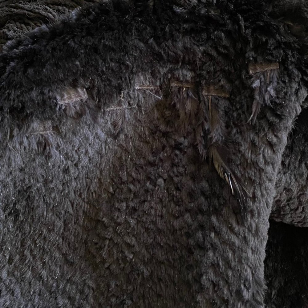 Diane Von Furstenberg Super Soft Black Rabbit Fur Cardigan Sweater - Picture 7 of 7